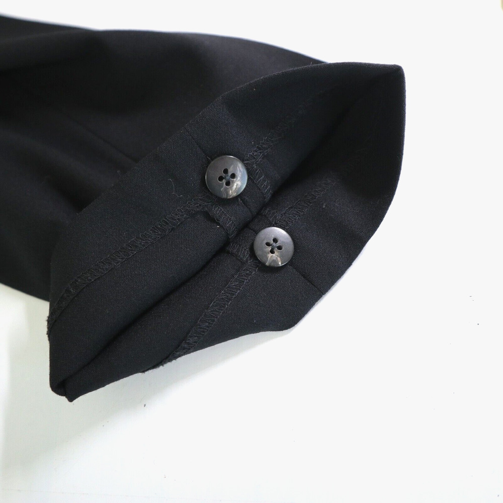 Vintage Ralph Lauren 1995 Collection Size 8 Wool Cuff Trousers Black - Picture 10 of 12